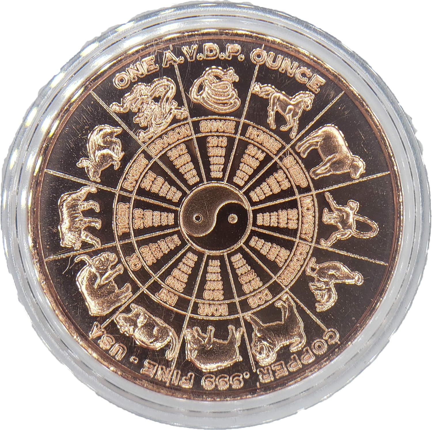 Astrology Zodiac Copper Coin Collection: 1 ounce pure copper coin (LIBRA)