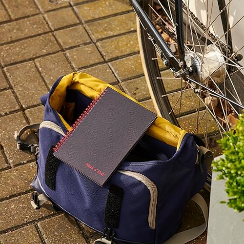 Miniatura 7 de Cuaderno Black n' Red de tapa dura, doble espiral, grande, negro, rojo, 70 hojas rayadas, Negro M