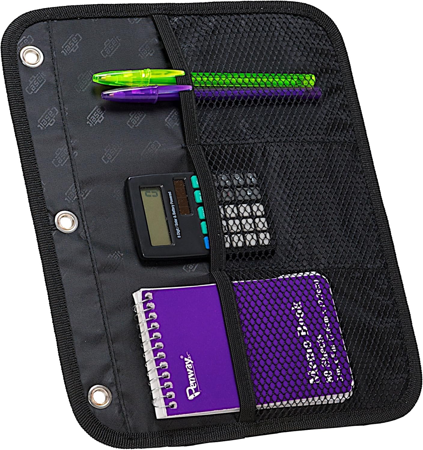 Case-it The Dual 2-in-1 Zipper Binder - Two 1.5 Inch D-Rings - Multiple Pockets - 600 Sheet Capacity - Comes with Shoulder Strap - Blue Dual-101