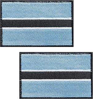 JBSJBS Botswana Flag Embroidered Patches Botswana Flags Patch Botswana Military Tactical Patch Team Logo Decorations(2Pack)