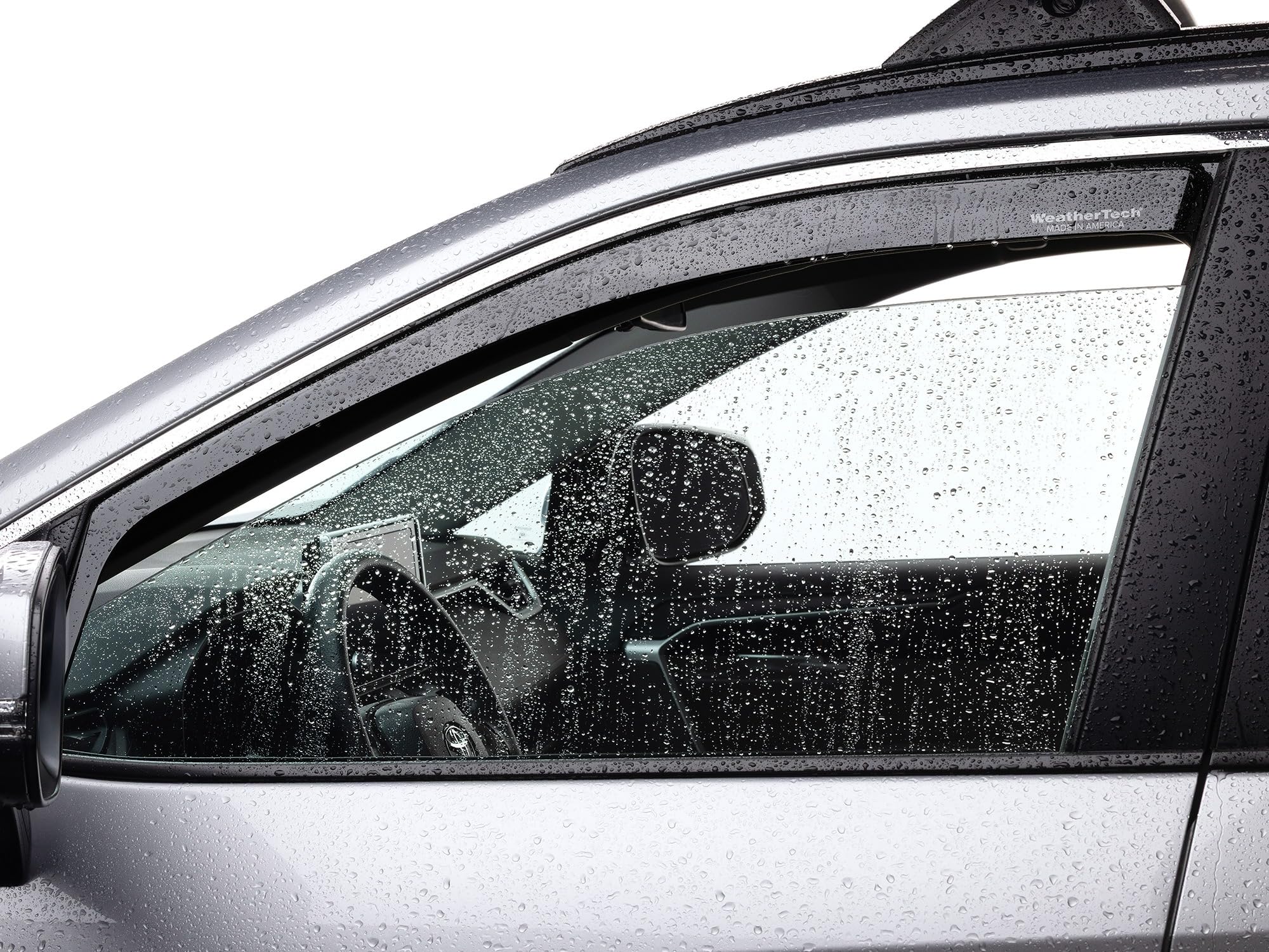 WeatherTech Custom Fit Side Window Deflectors for Jeep Grand Cherokee L - (841048IM), Front & Rear Set - Dark Tint