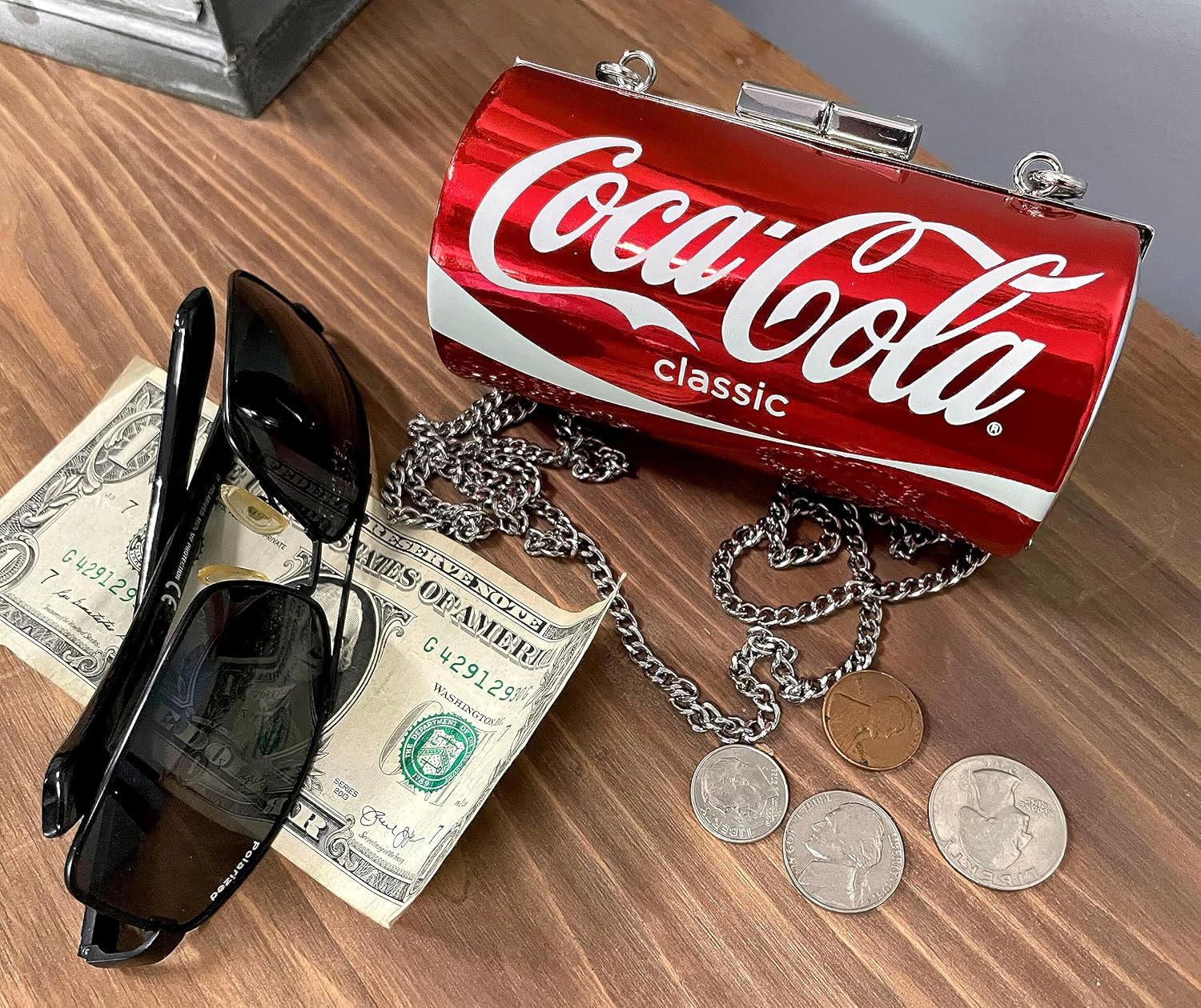 Licensed Coca-Cola Classic Can Evening Bag Coke Clutch Purse 4.75 Inches Long