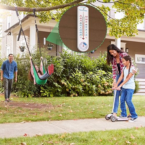 Miniatura 3 de Termómetro higrómetro para exteriores/interiores, medidor de humedad, medidor de temperatura y humedad con Fahrenheit/Celsius ℉/℃ para patio, campo,