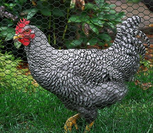 Miniatura 6 de Boen - Rollo de valla temporal de malla de alambre de pollo hexagonal de plástico (4 x 25 pies - verde) - Red de plástico para cercas temporales o