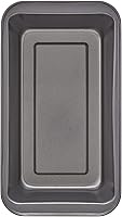 Vista 2 de Yaxa Basics Molde rectangular antiadherente para hornear pastel de carne con distribución uniforme del calor, 9.5 x 5 pulgadas, gris, juego de 2