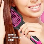 The Knot Dr. for Conair BC120C All-in-1 Smoothing Detangling Dryer Brush in Pink, Hot Air Brush, Hair Dryer Brush, Blow Dryer Brush, Less Frizz, 3 Heat Settings, 1000 Watts, Dry, Style and Volumize