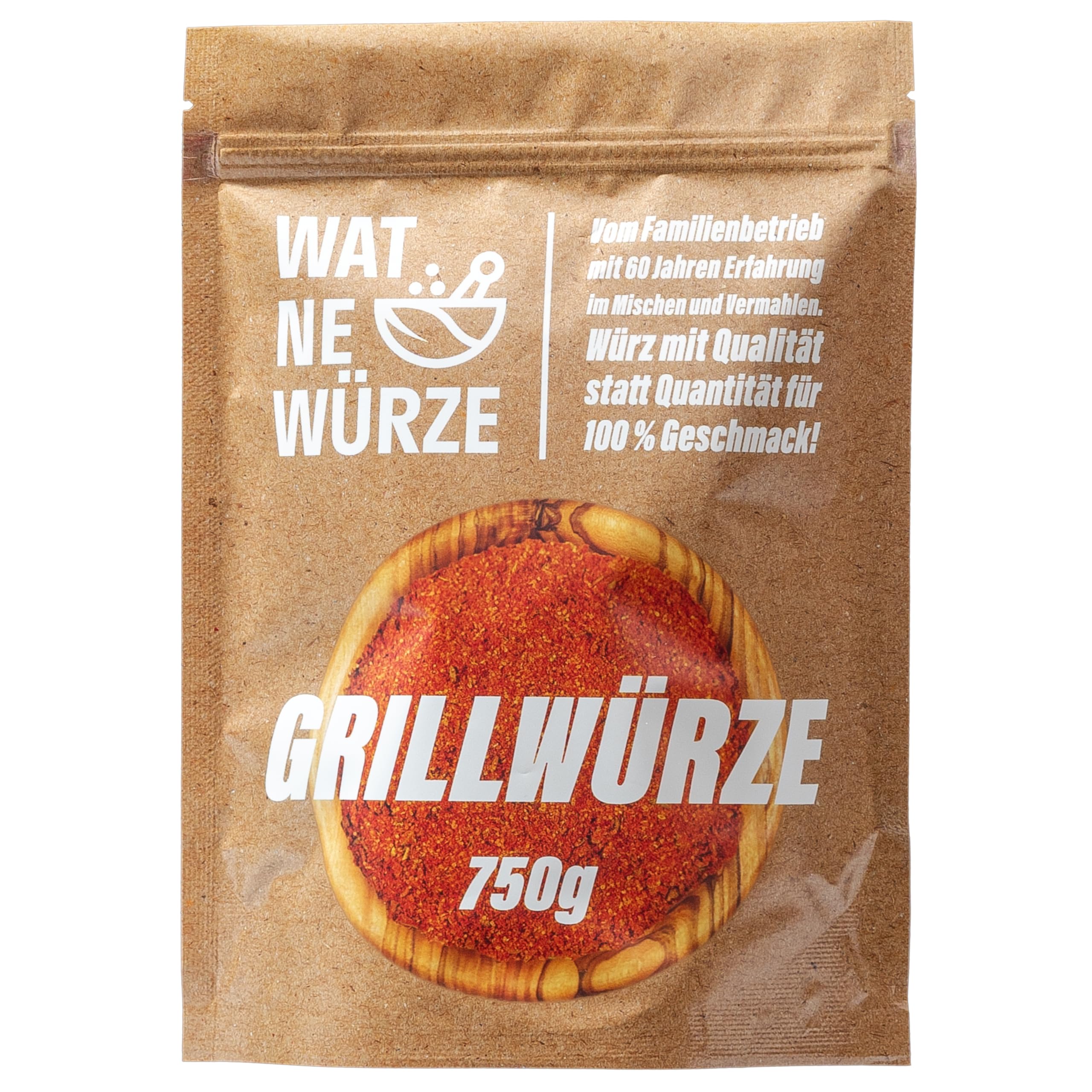 WAT NE WÜRZE Grillgewürze Allround BBQ Rub 750 g | Steak, Spießbraten und Grill Gewürz für alle Sorten von Grillfleisch & Fisch | Grillwürze Marinade für Fleisch zum Grillen, Barbecue oder Braten