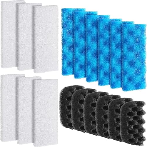 18 Pcs Aquarium Filters Bio Sponge Sets Compatible — main product photo from Amazon listing (ASIN B0DV3FGX8T)