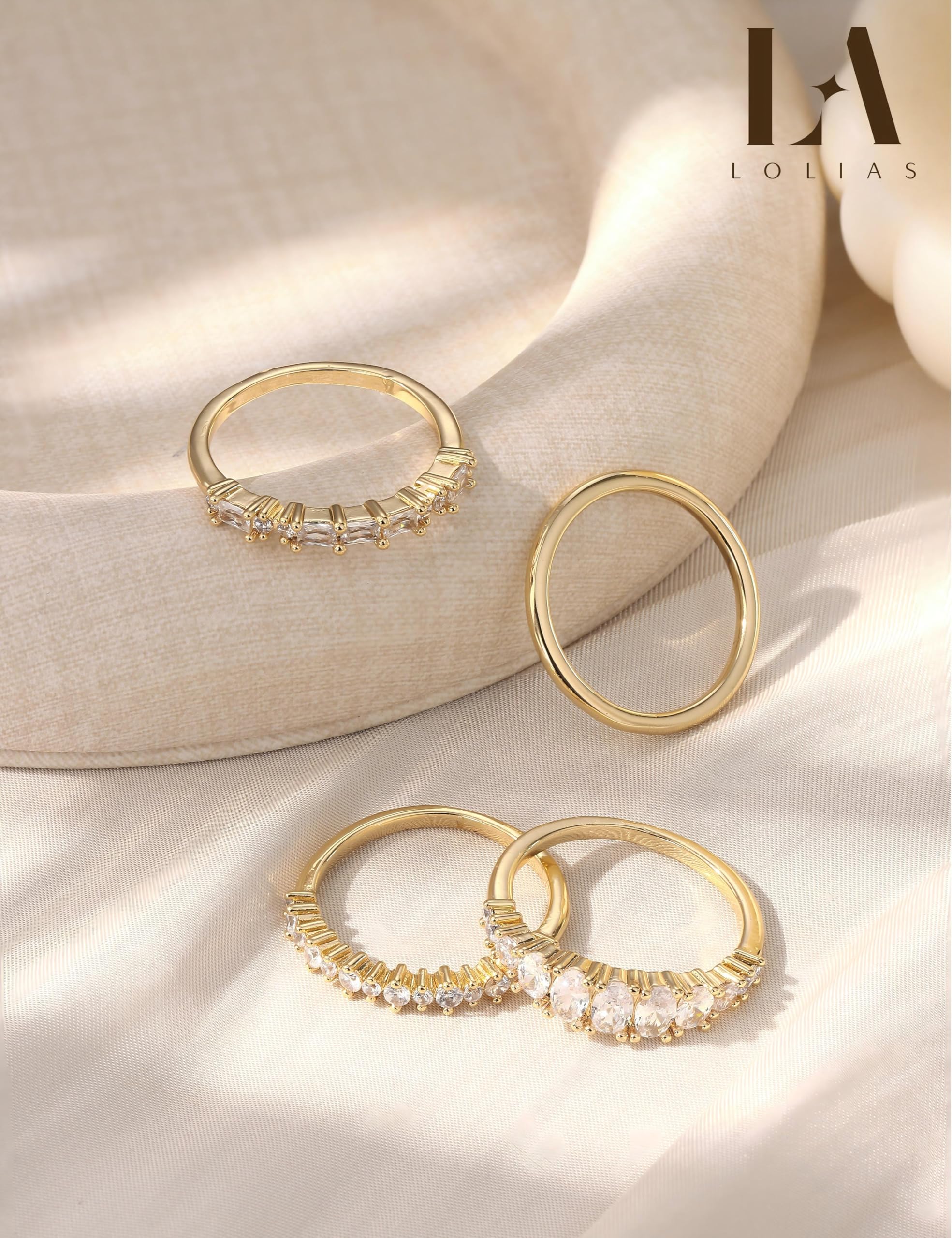 Anillos apilables de oro para mujer, no se deslustra, delicadas alianzas de boda de circonita cúbica, juego de anillos minimalistas de moda, anillos de compromiso para el pulgar, tallas 5-10 8