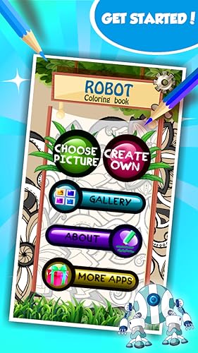 Livro para colorir de robô