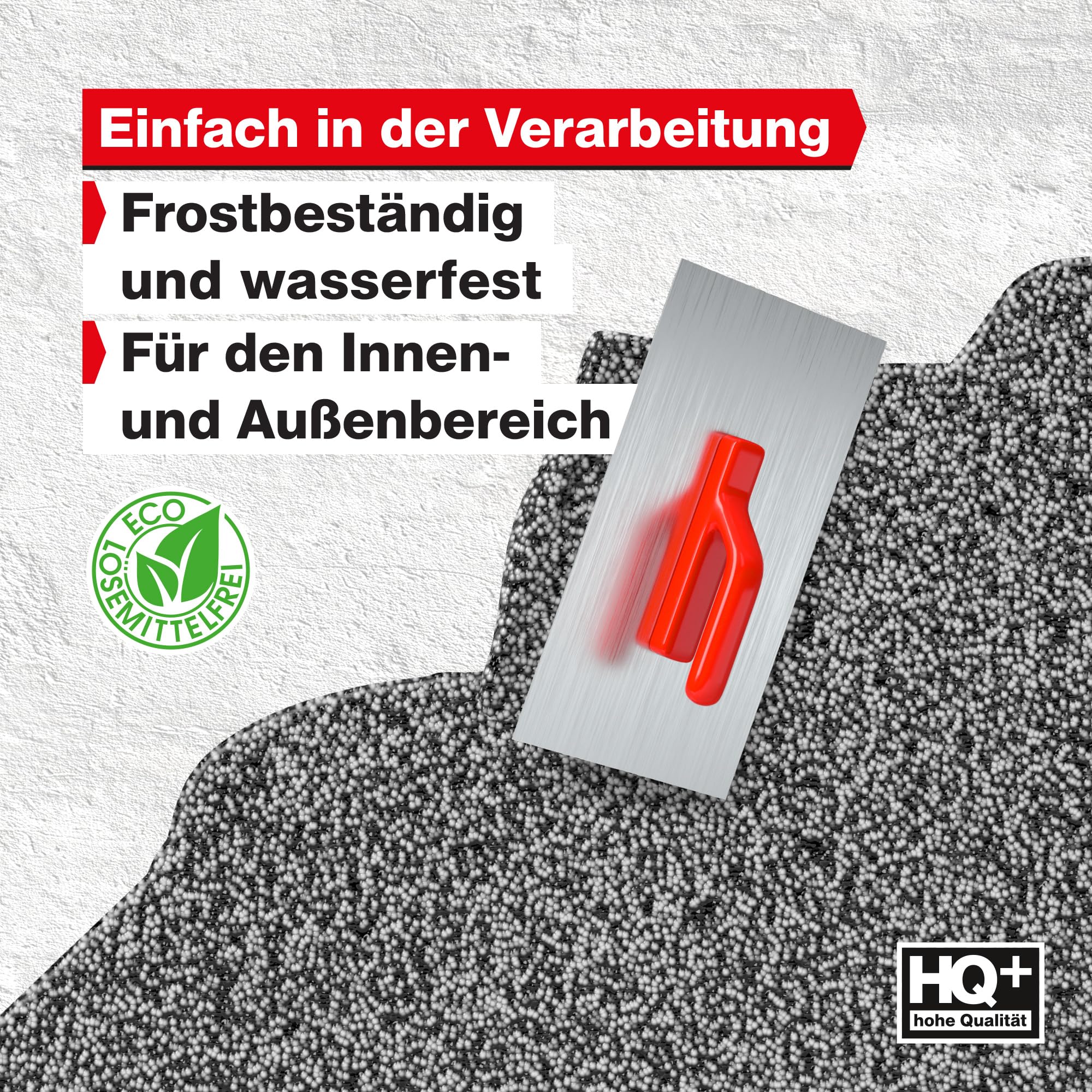 Isolbau Buntsteinputz - Mosaikputz für Innen & Außen - frostsicher, wasserfest, stoßfest - BP10 (Weiß, Grau, Schwarz), 25 kg