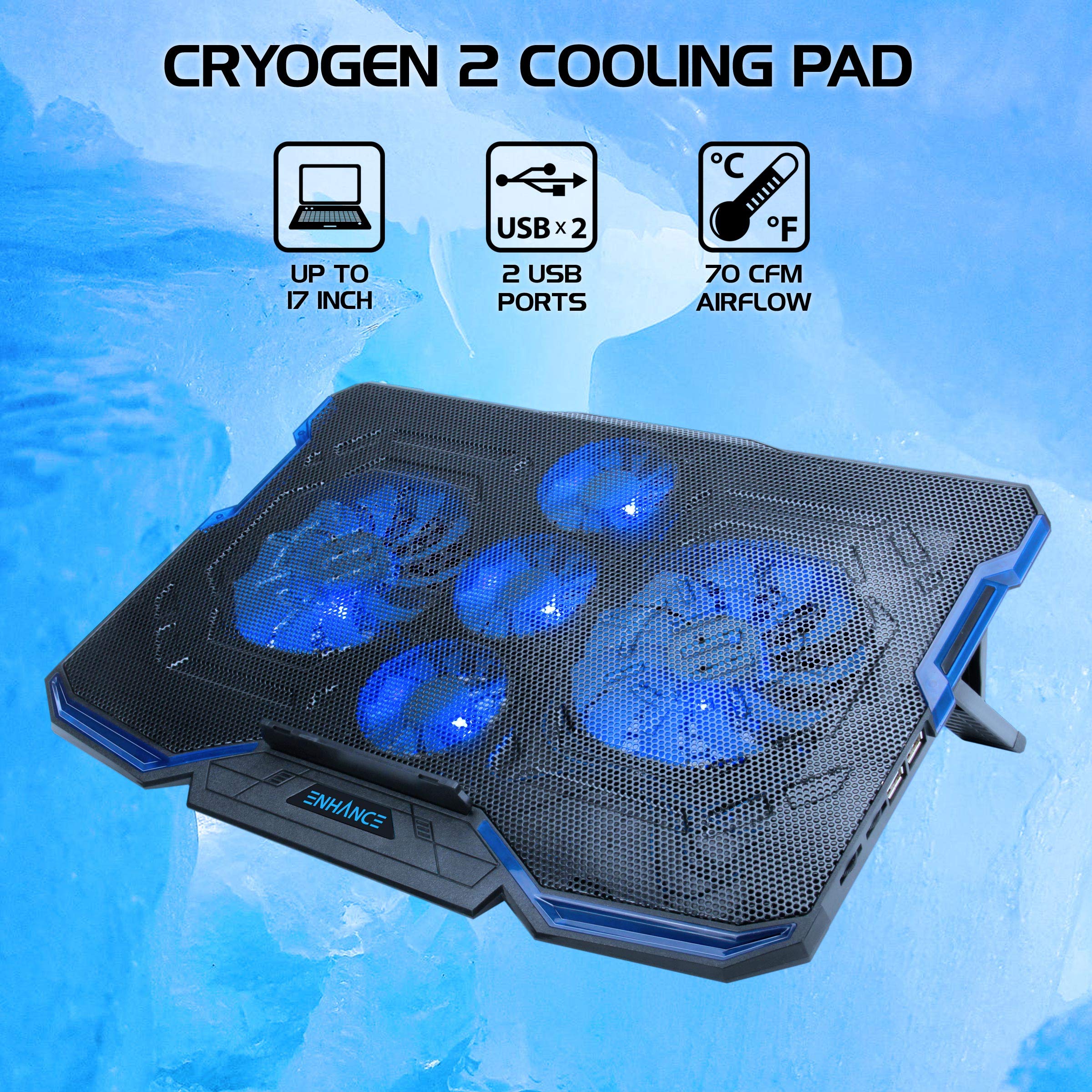 Ant Plus Dracula 60 Laptop Cooling Pad, Gaming Laptop Cooler With 6 * 1 Quite Fans, Fan Speed - View #2