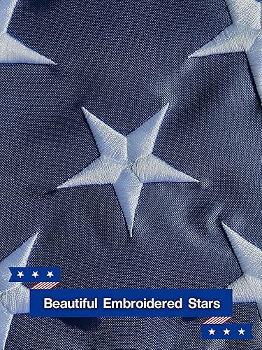 Miniatura 3 de Bandera estadounidense de manga de poste de 3 x 5 pulgadas, hecha en Estados Unidos, estrellas bordadas, rayas cosidas, protección UV, nailon