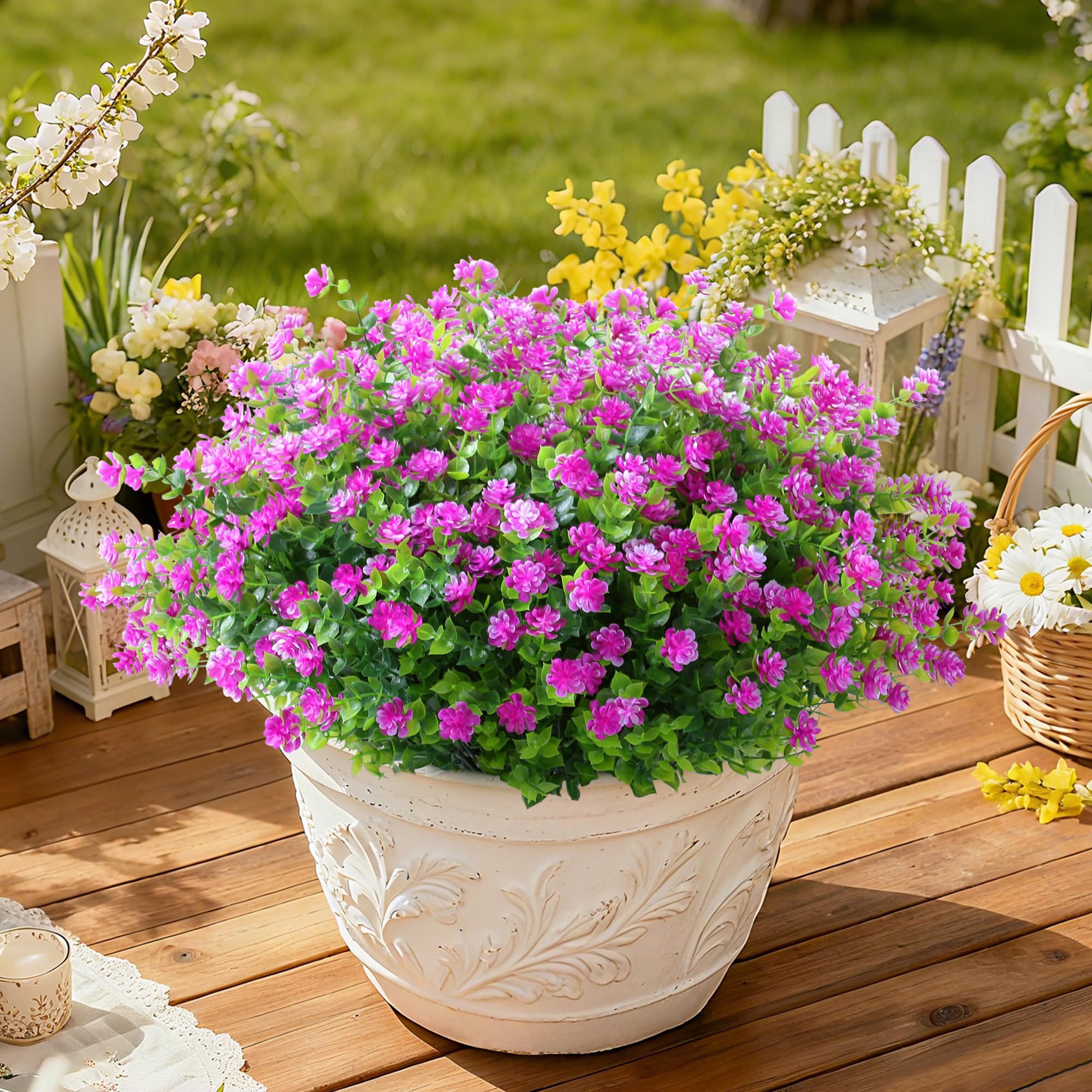 Amazon.com: SITUMEIZI Artificial Flowers Outdoors UV Resistant