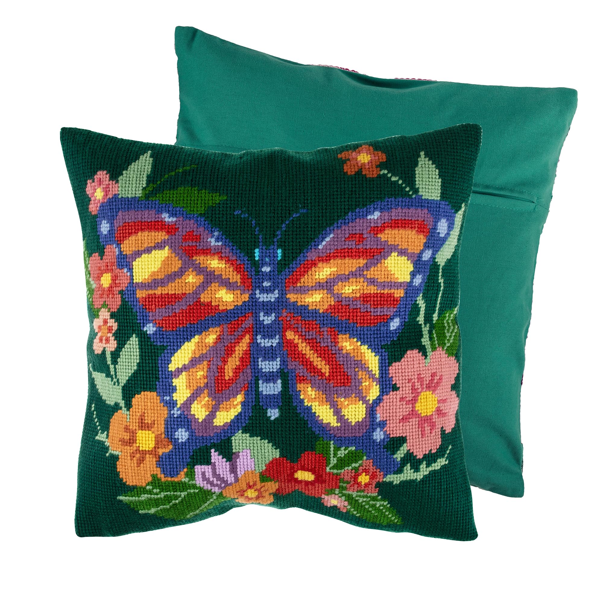 Trimits - Half Stitch Cross Stitch Cushion Kit - Flutterby - 40 x 40cm