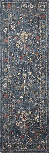 Miniatura 3 de Loloi Giada Collection GIA-06 Denim/Multi, alfombra decorativa tradicional, 2'-7" x 4'