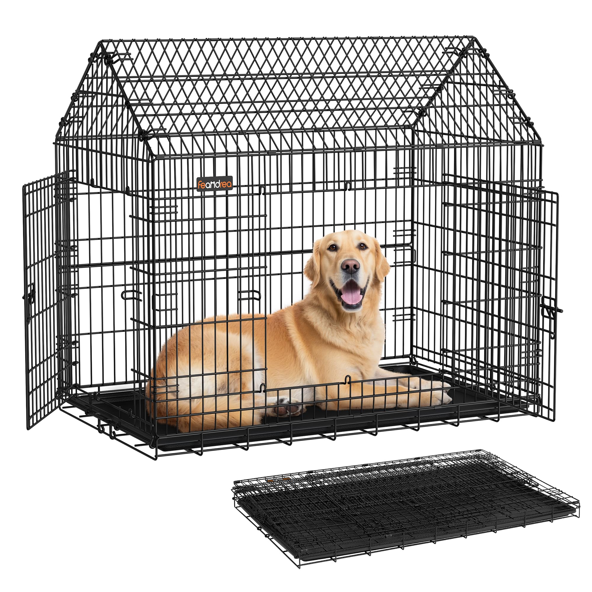 Amazon.co.jp: FEANDREA 犬 ケージ 折りたたみ犬用ケージ 中型犬 大型