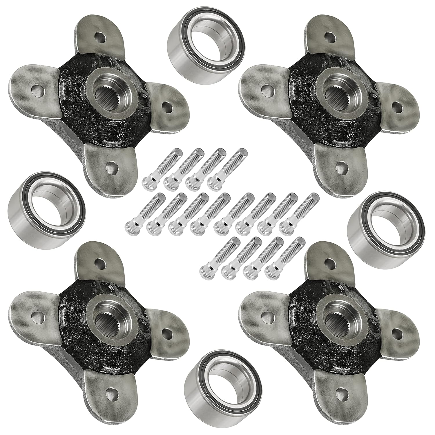 Caltric Front Rear Wheel Hub Compatible with Polaris RZR XP 1000 / RZR XP 4 1000 2018-2021 with Bearing