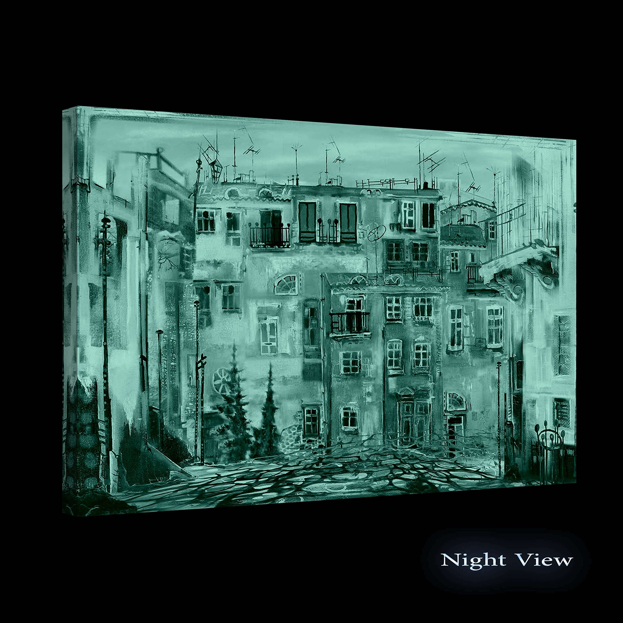 Amazon.co.jp: Startonight 光るキャンバス ウォールアート 抽象画