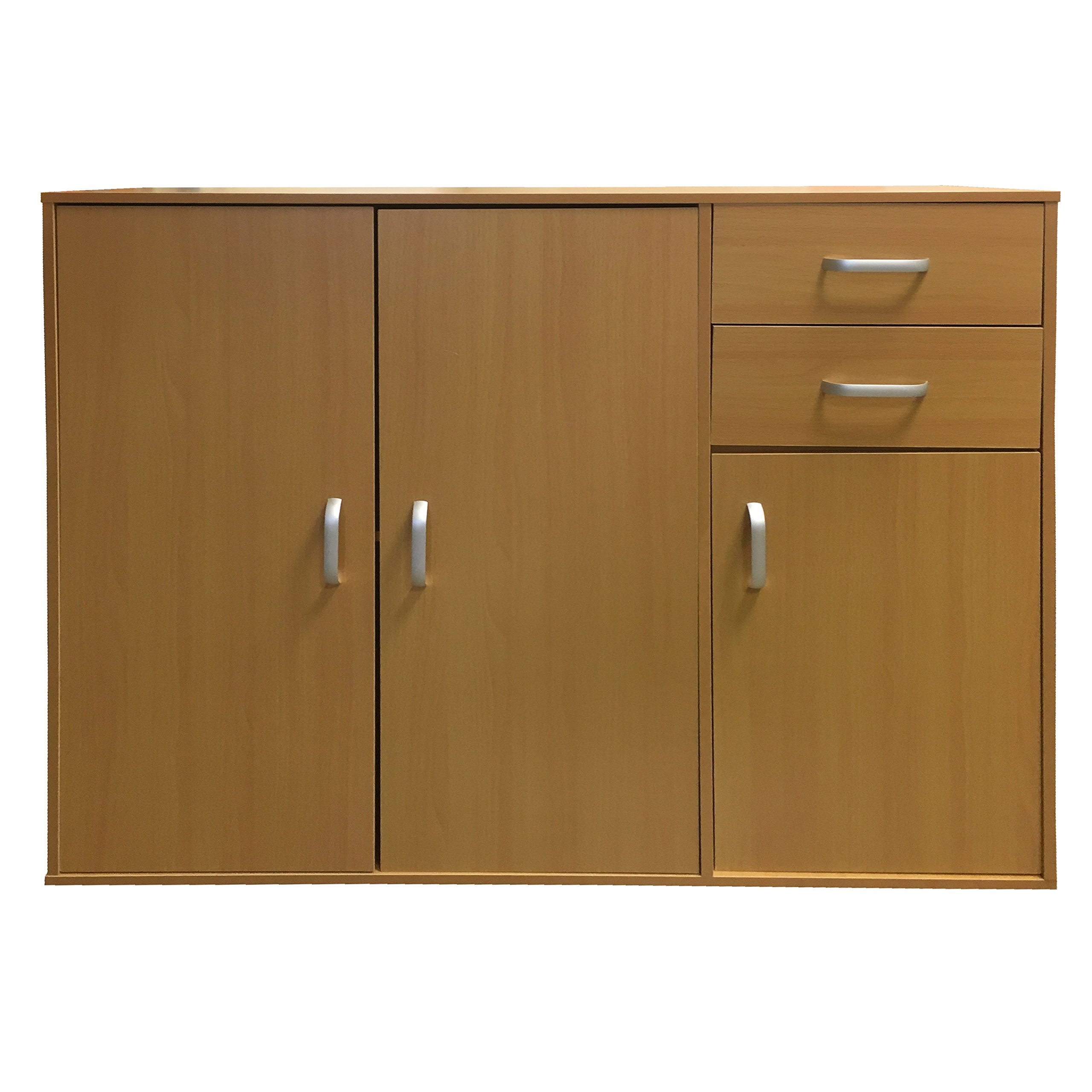 Buy Redstone Sideboard Cupboard 3 Doors 2 Drawers (Beech) Online at