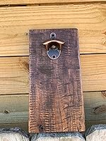 Vista 7 de Rustic Farmhouse Bottle Opener with Oil Rubbed Bronze Hardware - Includes Upgraded Magic Magnet Catch - Mancave, Bar, Outdoors