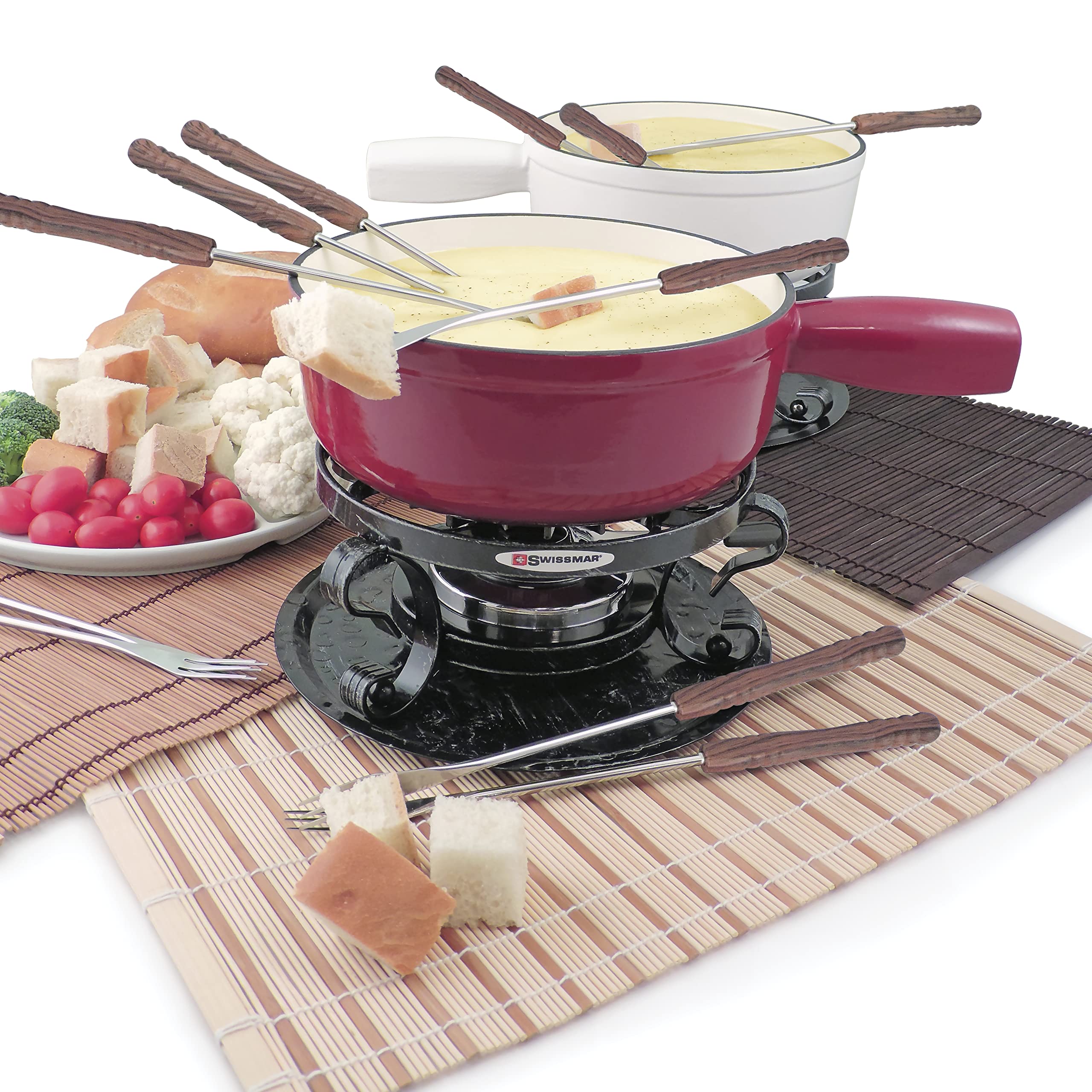 Swissmar Sierra Appareil a Fondue Pour 4 Personnes, 1.6L Fondue au Fromage, Fonte d'aluminium, Coffret Cadeau