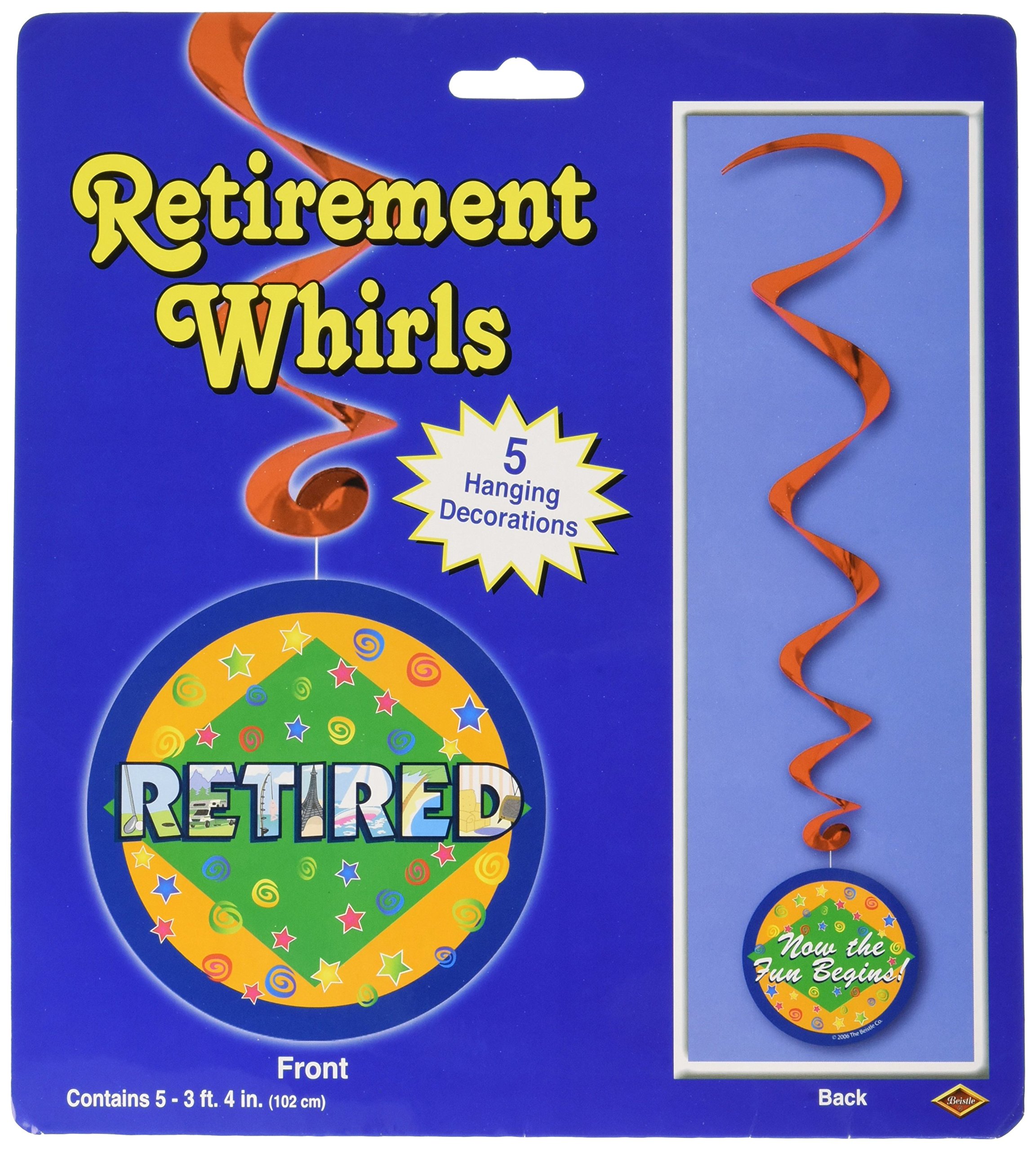 A Beistle Creation Retirement Whirls (5/Pkg)