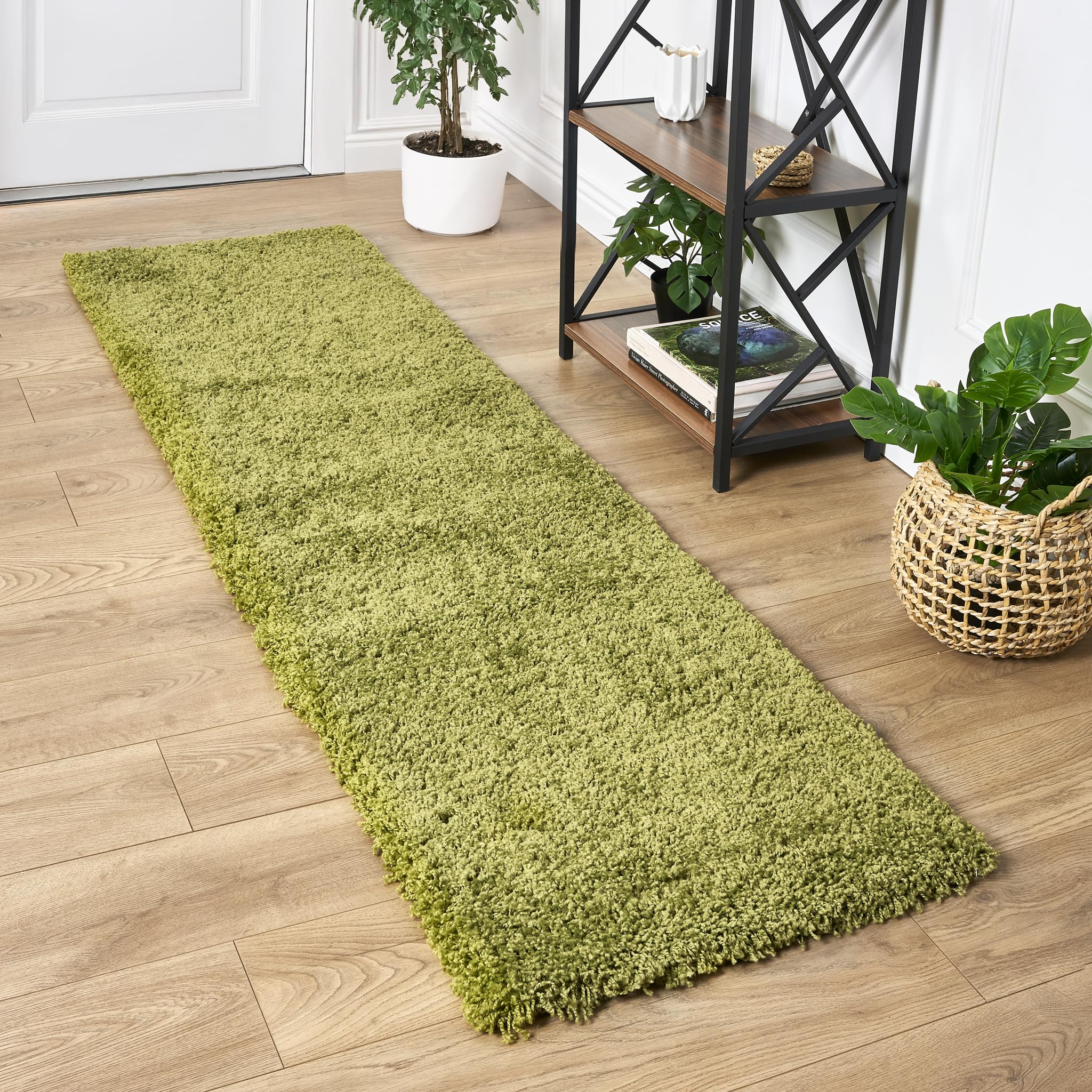 Bravich Navy Blue Shaggy Rug 80 x 150cm (2'7" x 4'11") 5cm Pile Medium Thick Fluffy Living Room Hessian Backed Washable — view 88