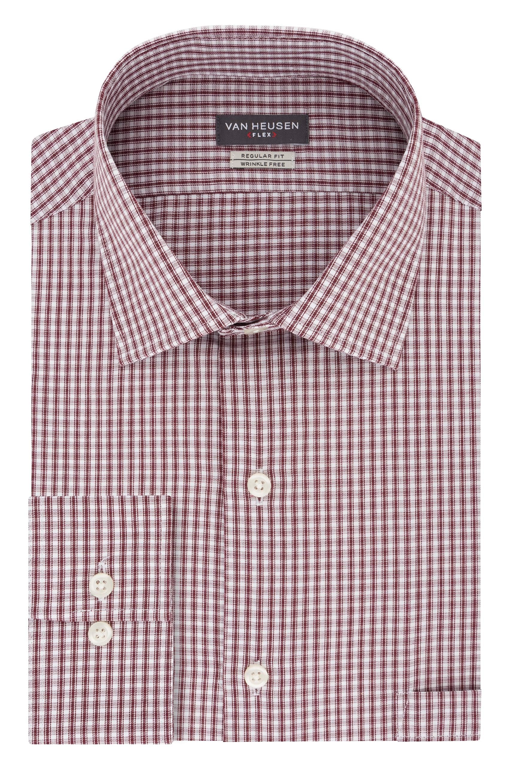 Van Heusen Odzież — koszula Mężczyźni Regular Fit Flex Collar Check