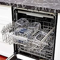 Vista 7 de Rubbermaid Brilliance - Recipientes herméticos para almacenamiento de alimentos sin BPA con tapas, juego de 4 (4.7 tazas), ideales para almuerzo