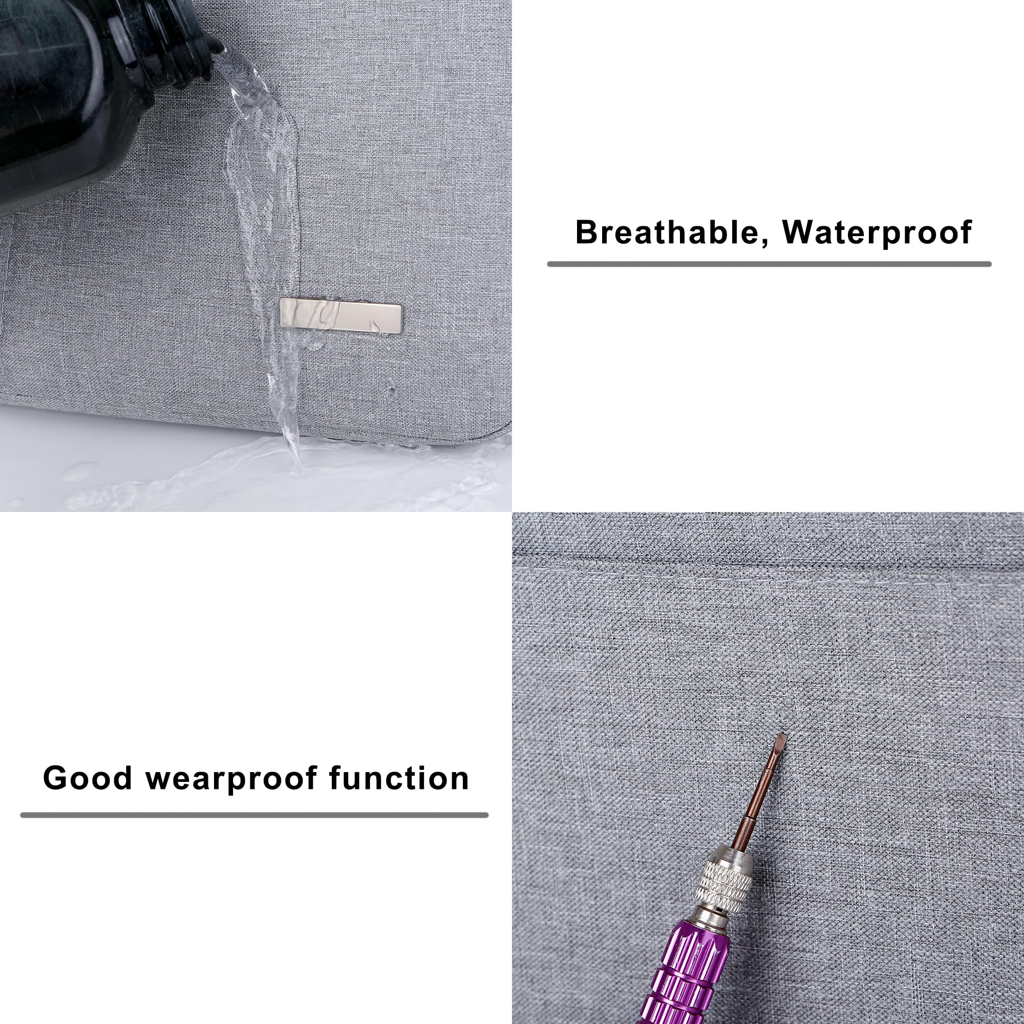 Funda para portátil de 12, 14, 15, 16 y 17 pulgadas, resistente al agua