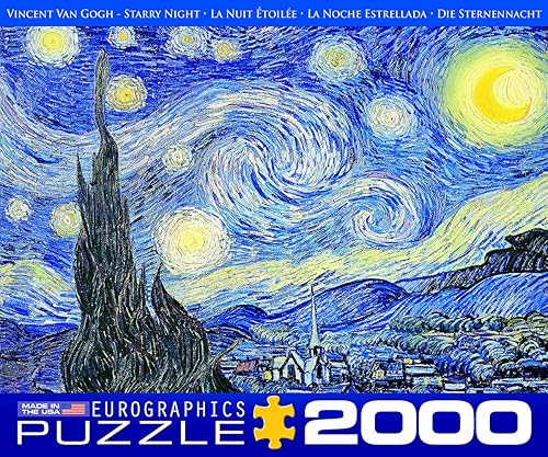 Miniatura 4 de EuroGraphics Noche estrellada por Vincent Van Gogh Puzzle (2000 piezas)