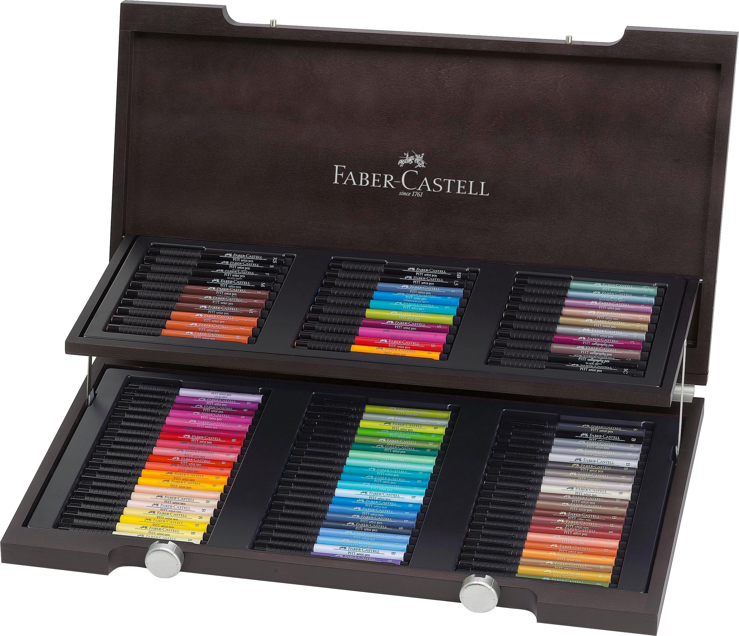 Pitt Artist Pens Wood Case Gift Set - 90 Pens