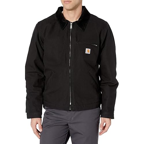 Carhartt Men's Relaxed Fit Duck Blanket-Lined Detroit Jacket