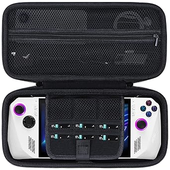 Lebakort Storage Case Compatible with ASUS ROG Ally X / ASUS ROG Ally Z1 / ASUS ROG Ally Z1 Extreme Gaming Handheld Console and Accessories Black Case