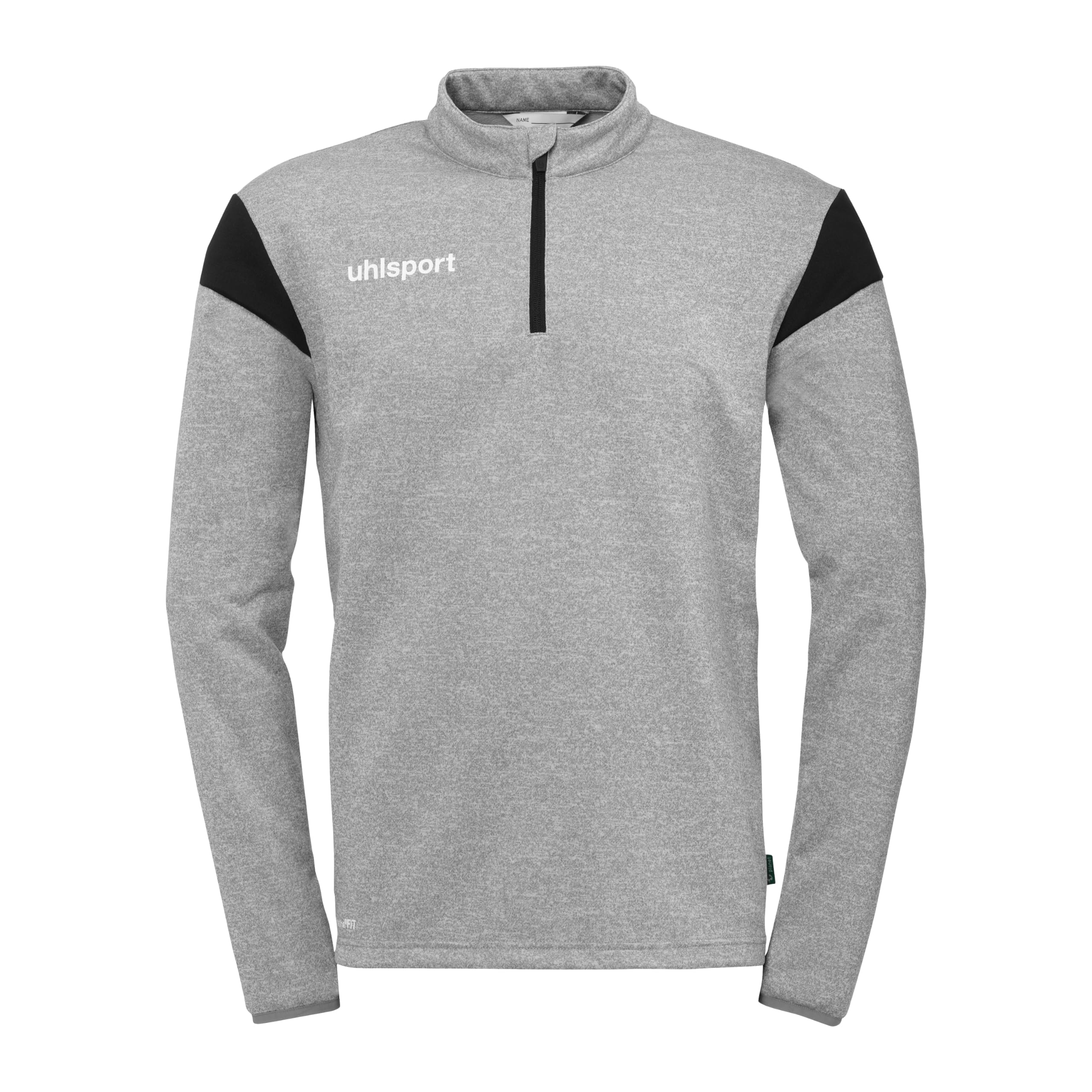 uhlsport Squad 27 1/4 Zip Top, Unisex Pullover Sweater, dark grau melange/schwarz,