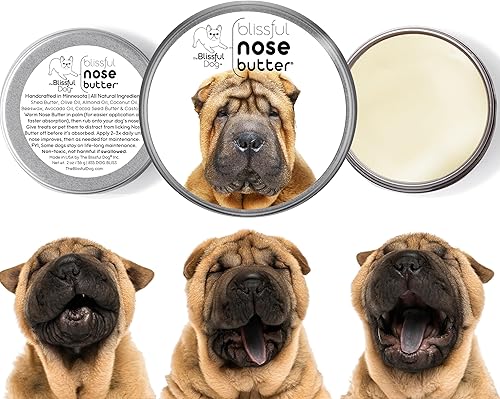 Miniatura 2 de The Blissful - Manteca hidratante para combatir nariz seca en perros, Chinese Shar-Pei, 1 Ounce
