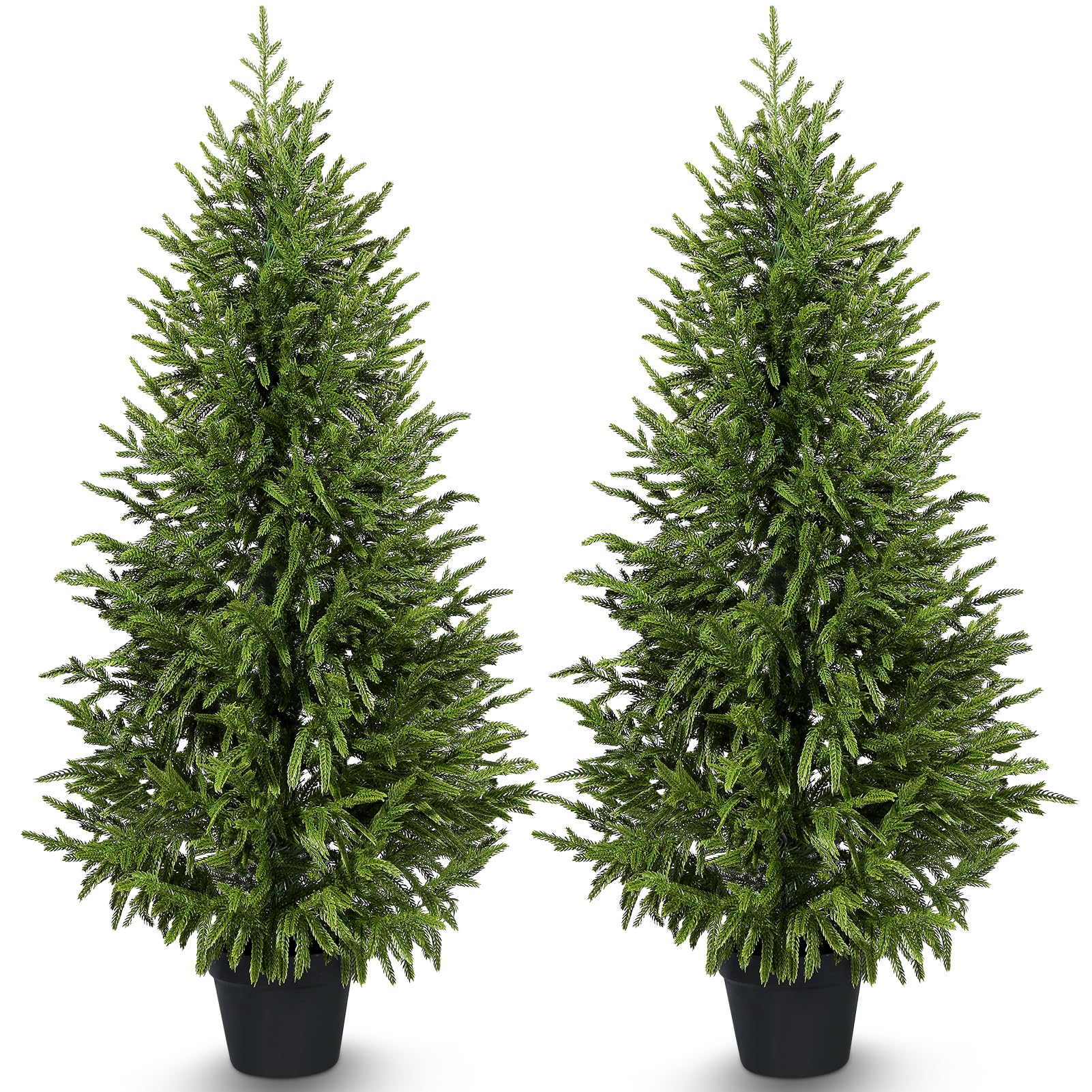 Amazon.com: 4ft 2Pack Artificial Cedar Topiary Trees 2 Pack,Real