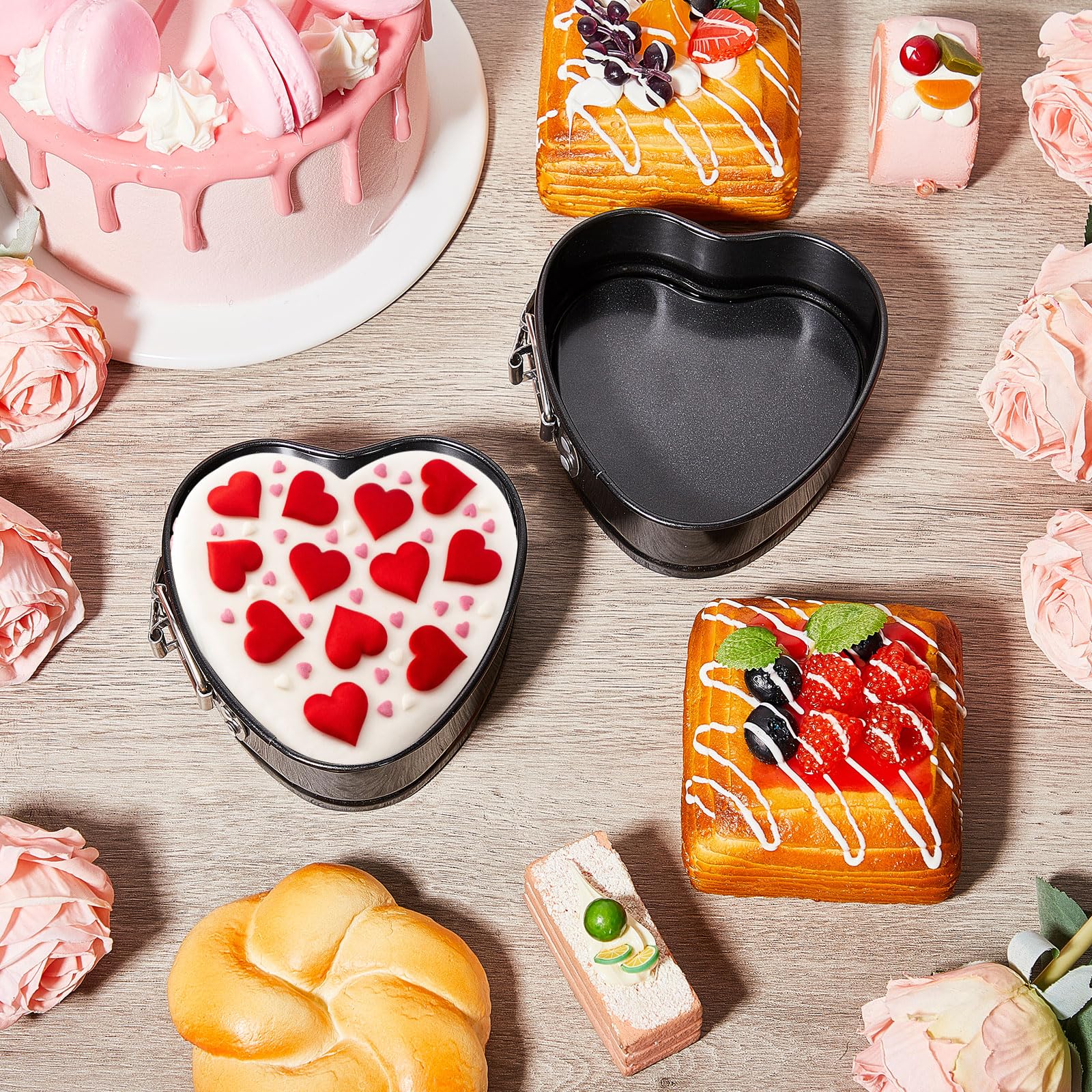 Heart Shaped Springform Cake Pans Molds Inch Heart Shaped Cake Pan