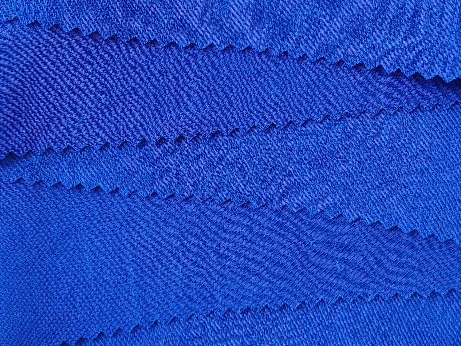 Elegance in Twill: Silky Linen Rayon Fabric with Good Drape 6032 6033 Blue