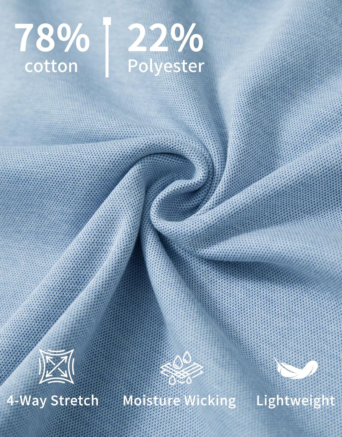 M MAELREG Quarter Zip Pullover Men Stretch Performance Mock Neck Moisture Wicking Golf 1/4 Zip Pullover Mens Sweatshirt - Image 5