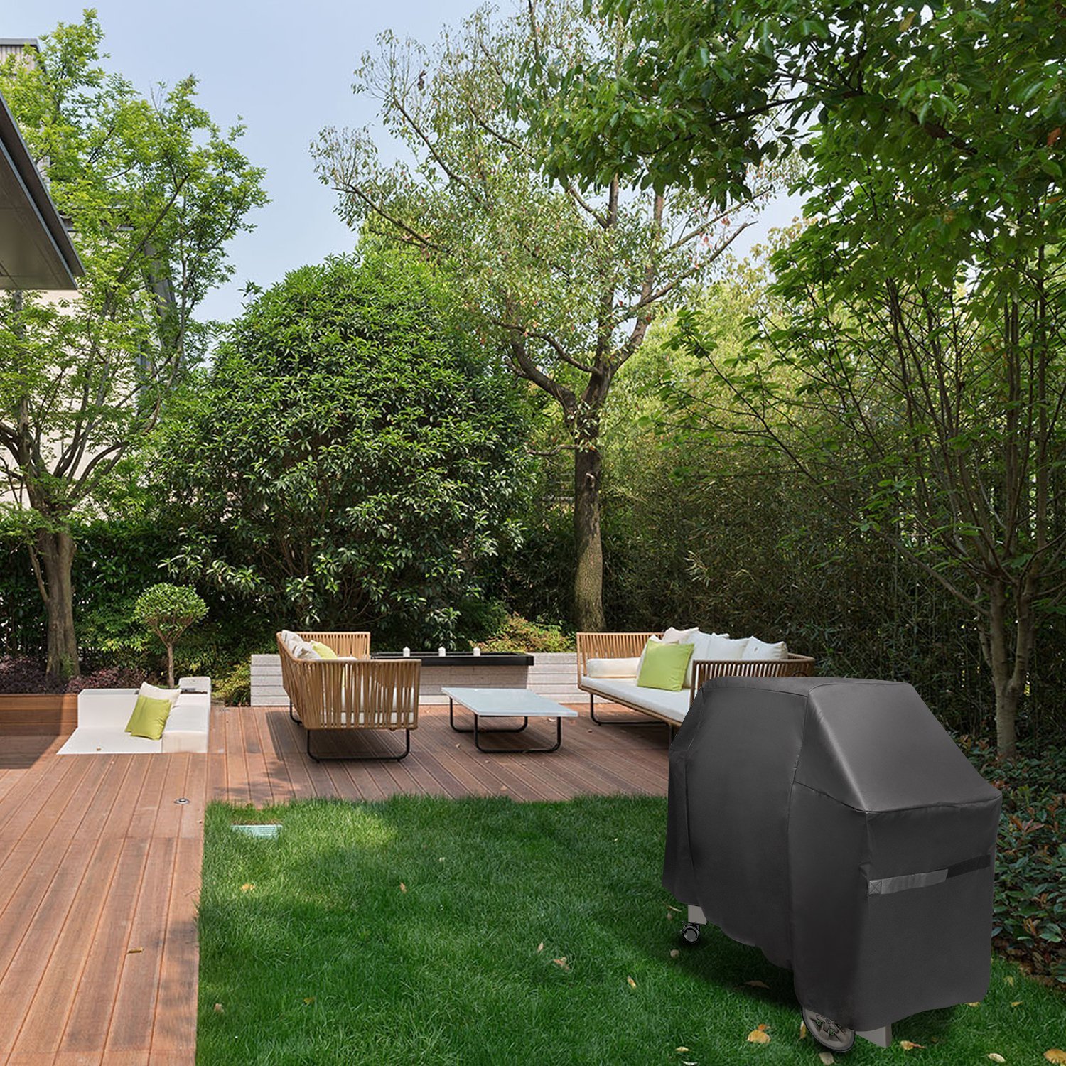Onlyfire Grillabdeckung Abdeckhaube (für Weber Genesis II & II LX 400), Decken, atmungsaktiv, UV-beständig, wasserdicht | 600D Oxford Grillabdeckung, Wasserdicht, UV-beständig, Ersatz für Weber 7131, 165L x 63B x 113H cm