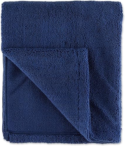 Miniatura 2 de Bone Dry Colección de toallas de aseo para mascotas, microfibra absorbente, XL, 41 x 23.5 pulgadas, azul marino bordado