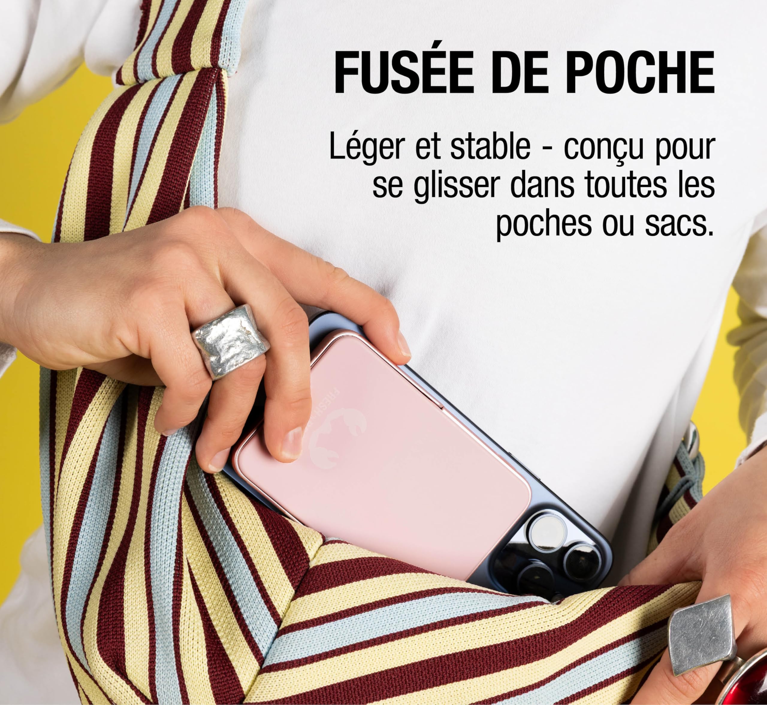 Fresh 'n Rebel Batterie Externe Magnétique sans Fil 10000mAh - Compatible avec MagSafe - Qi2 - Chargeur Rapide 15W - iPhone 17/16/15/14/13/12 & Appareils Android Qi - avec Support (Dreamy Lilac)