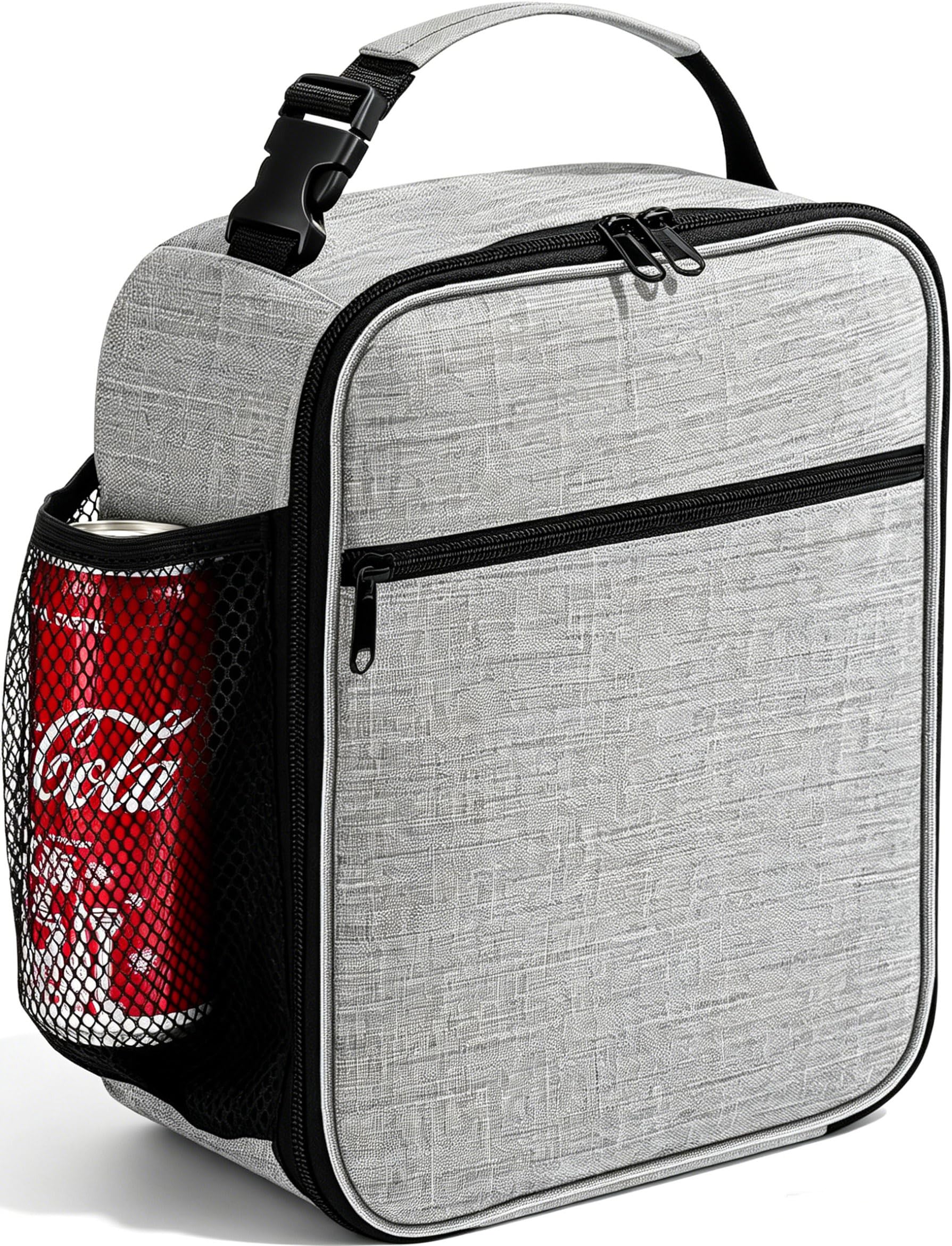 ZM-YOUTOO Lunch Box for Men - Reusable Lunch Bag Men Adult Women- Insulated Small LunchBox (Light Gray)