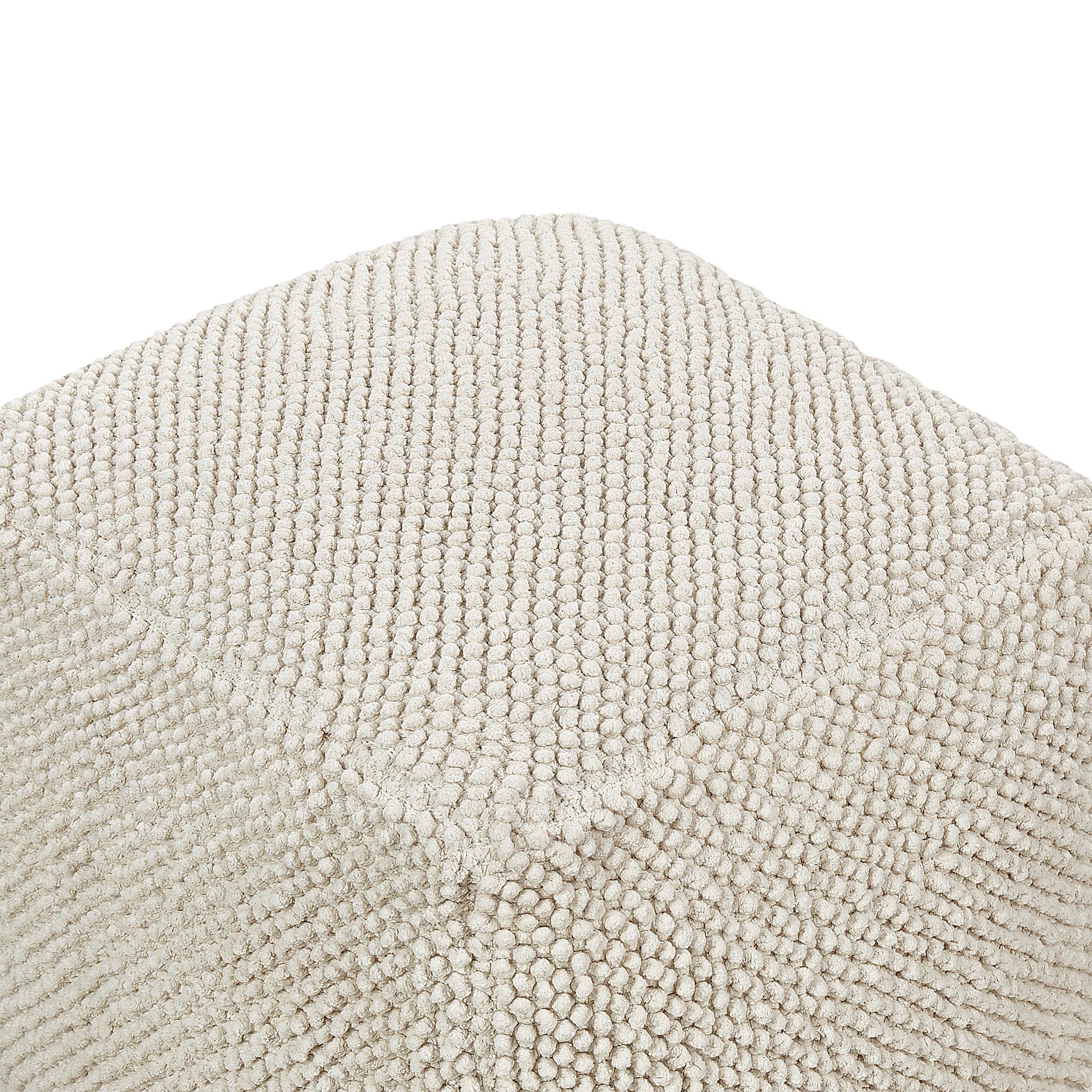 Puf otomana reposapiés escabel cuadrado textura estampado beige Joara
