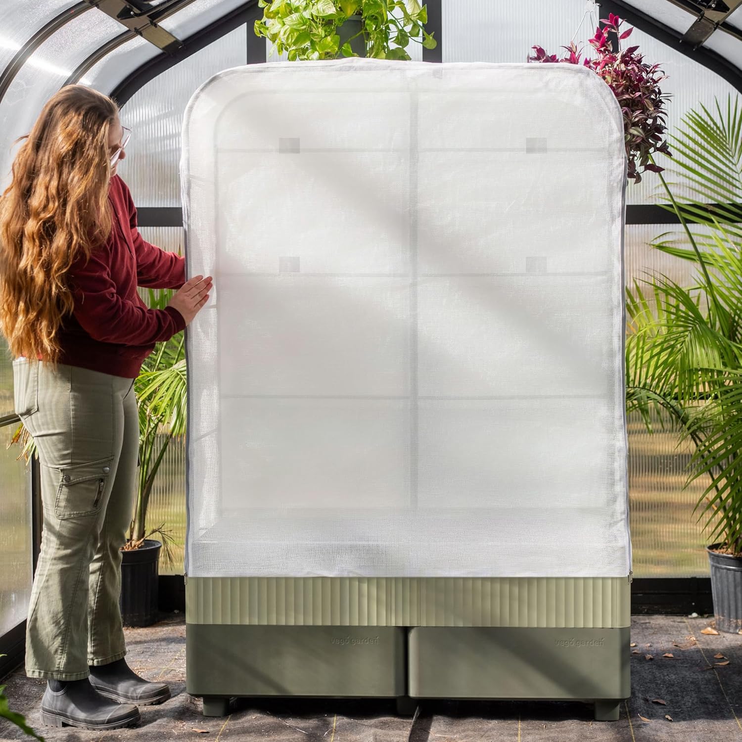 Vego Garden Cover System for 21" x 48" EZ Cube Planter (Planters not Included)