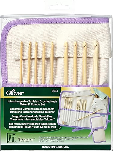 Clover Conjunto combinado de gancho tunecino intercambiable "Takumi"