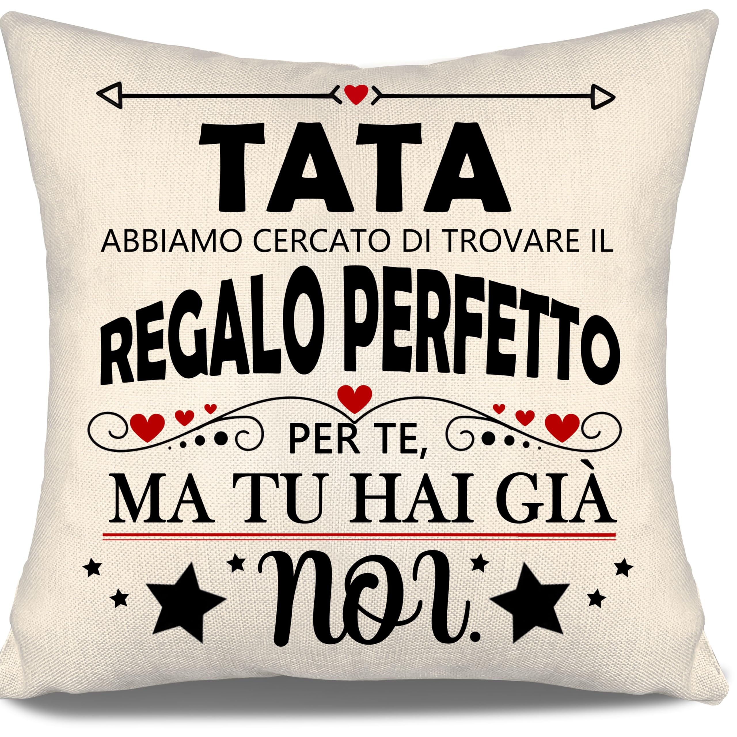 Aosumin Tata abbiamo cercato di trovare il regalo perfetto per te ma tu hai già noi Copricuscini divertenti per la tata Compleanno Ringraziamento Regalo di Natale Miglior regalo per la tata(tata-b)