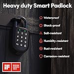 Igloohome Nouveau Padlock Smart 2 (SP2), Le plus dur des cadenas intelligents – Générer l'accès depuis n'importe où avec l'application mobile (iOS/Android) – Numéro WiFi Nécessaire, étanche & Remboursé